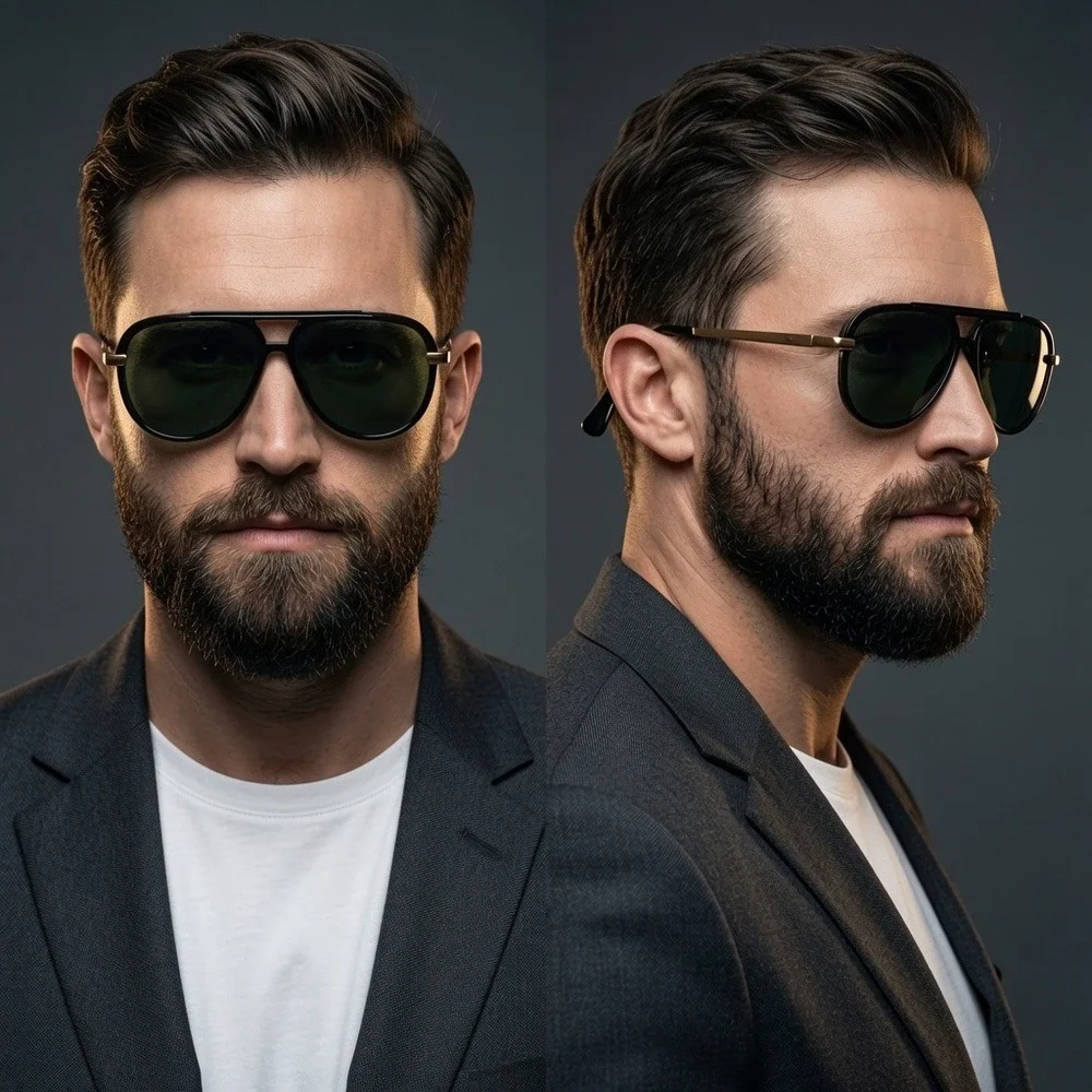 Mens Modern sunglasses blend classic pilot styling with contemporary design 2026